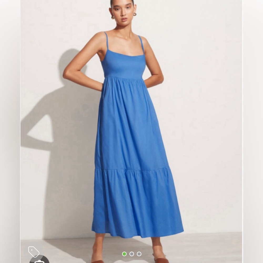 Revolve Blue Open back dress